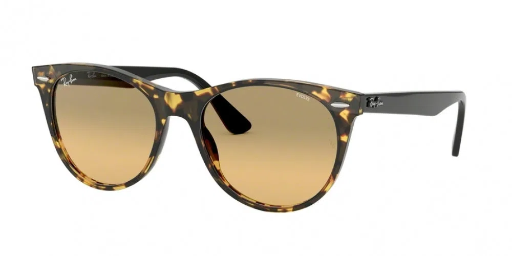 Ray-Ban Wayfarer Ii 2185 Sunglasses - Havana On Trasparent Light Bro - view 91